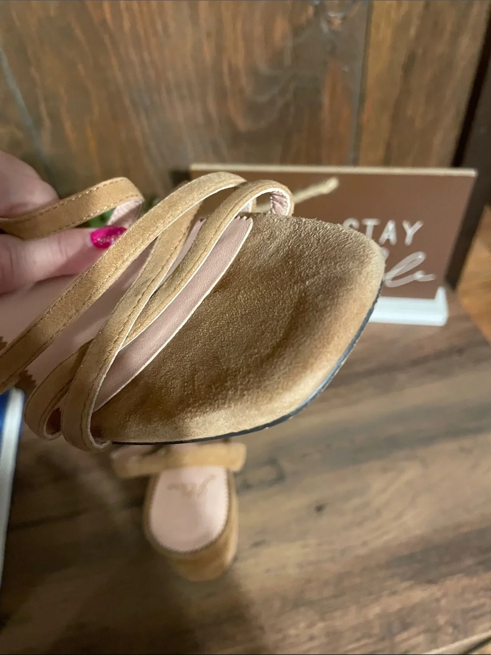 J. Crew Suede Leather Strappy Block Heel Sandals in Tan • Size 7